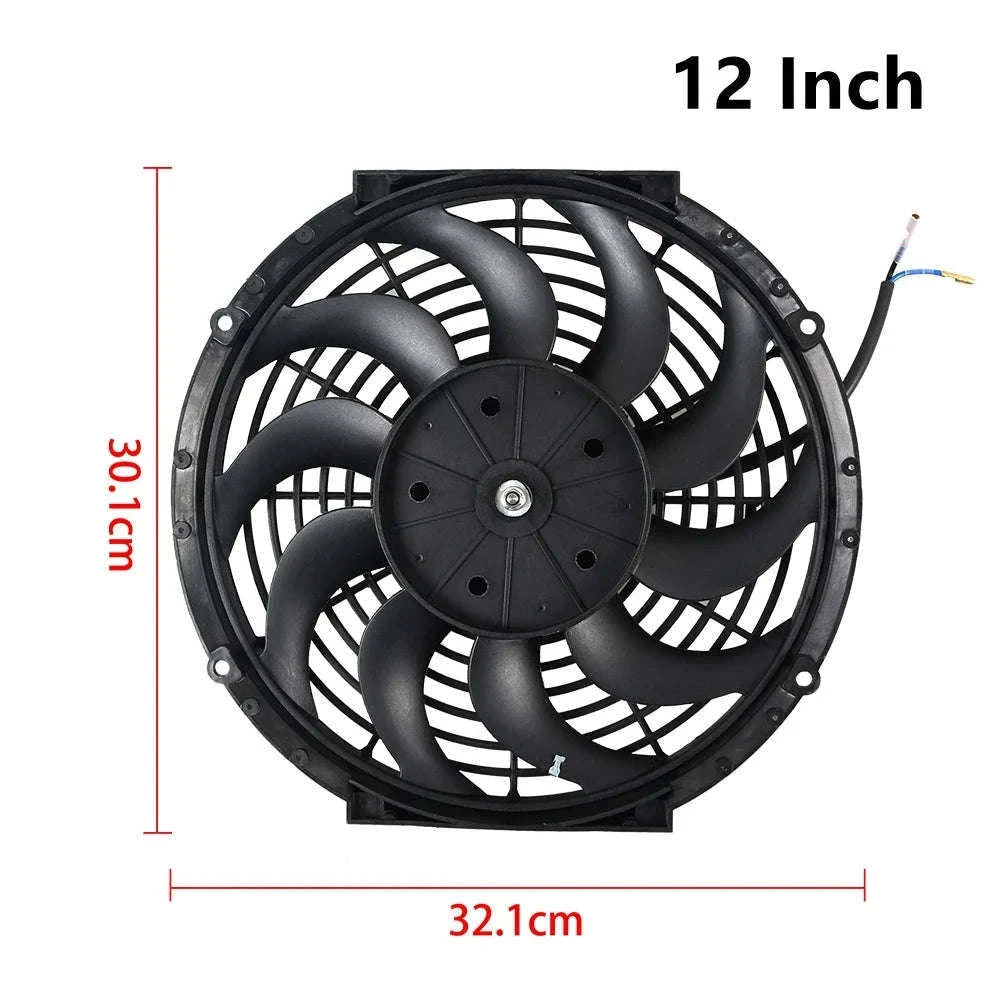 Universal 12V Car Radiator Cooling Fan 7-16 Inch-14inch