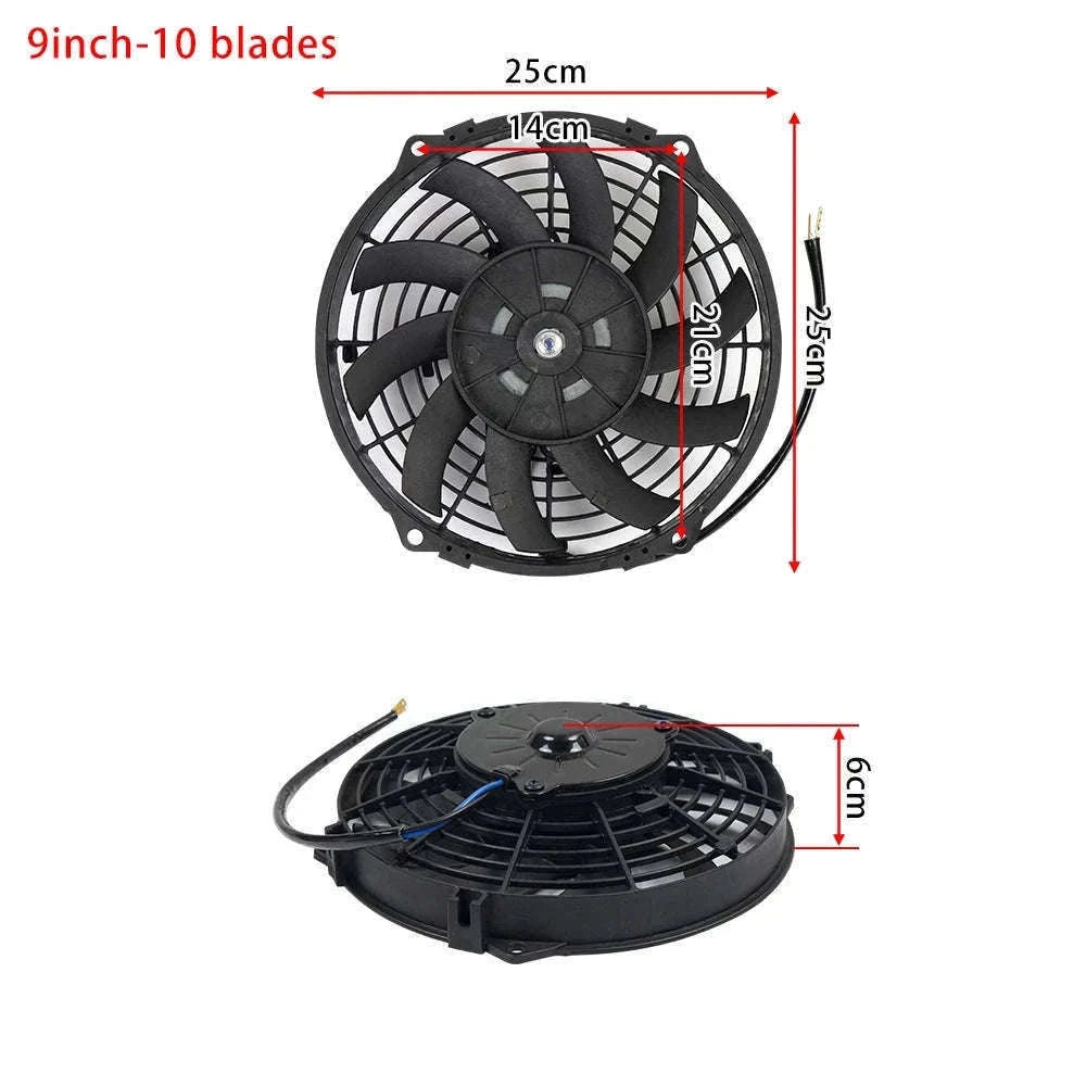 Universal 12V Car Radiator Cooling Fan 7-16 Inch-14inch