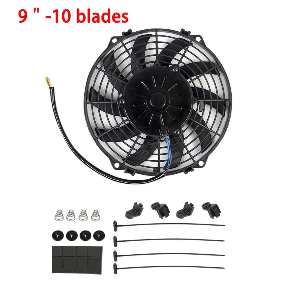 Universal 12V Car Radiator Cooling Fan Kit-7inch