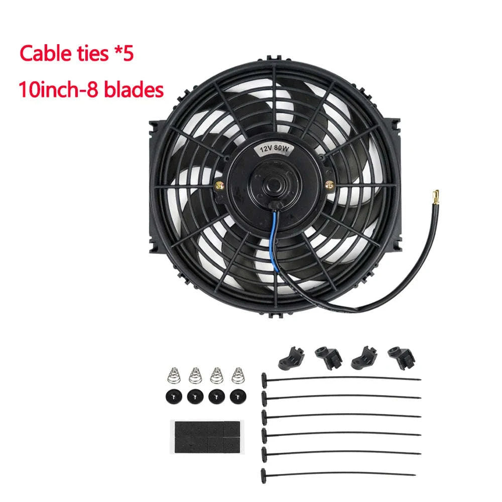 Universal 12V Car Radiator Cooling Fan Kit-7inch