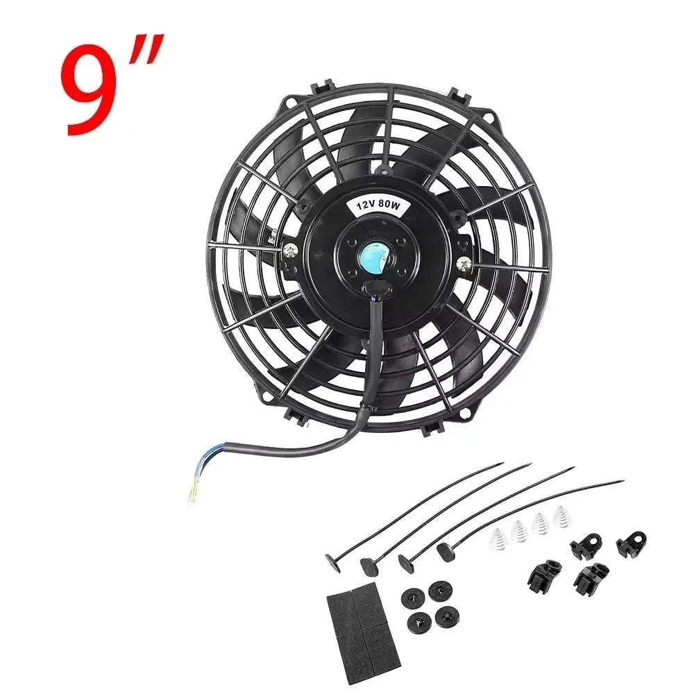 Universal 12V Car Radiator Cooling Fan Kit-7inch