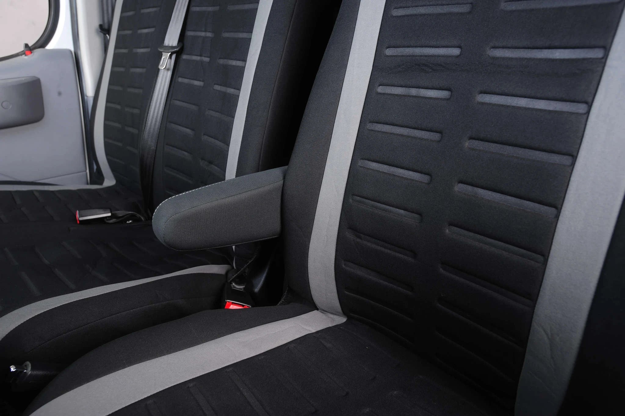 Universal 3D Stripe Seat Covers for Vans and Trucks-Red