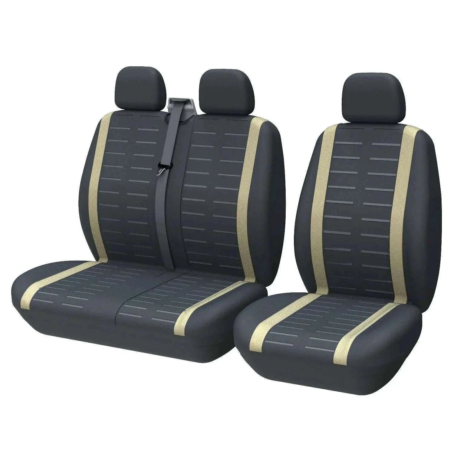 Universal 3D Stripe Seat Covers for Vans and Trucks-Red