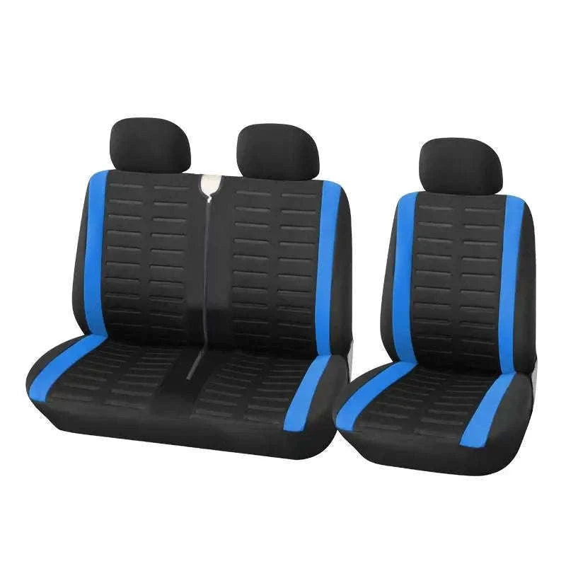 Universal 3D Stripe Seat Covers for Vans and Trucks-Red