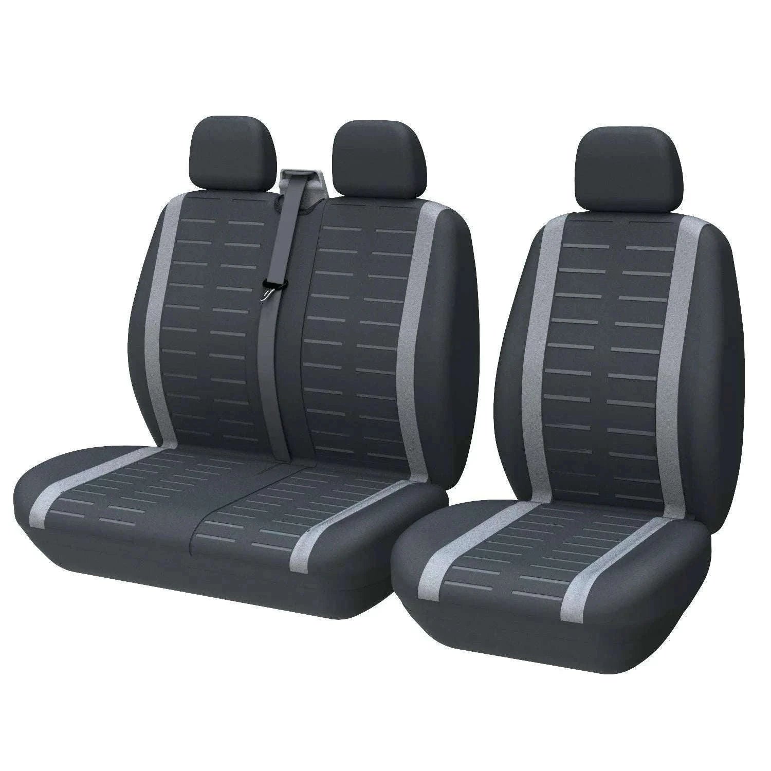 Universal 3D Stripe Seat Covers for Vans and Trucks-Red