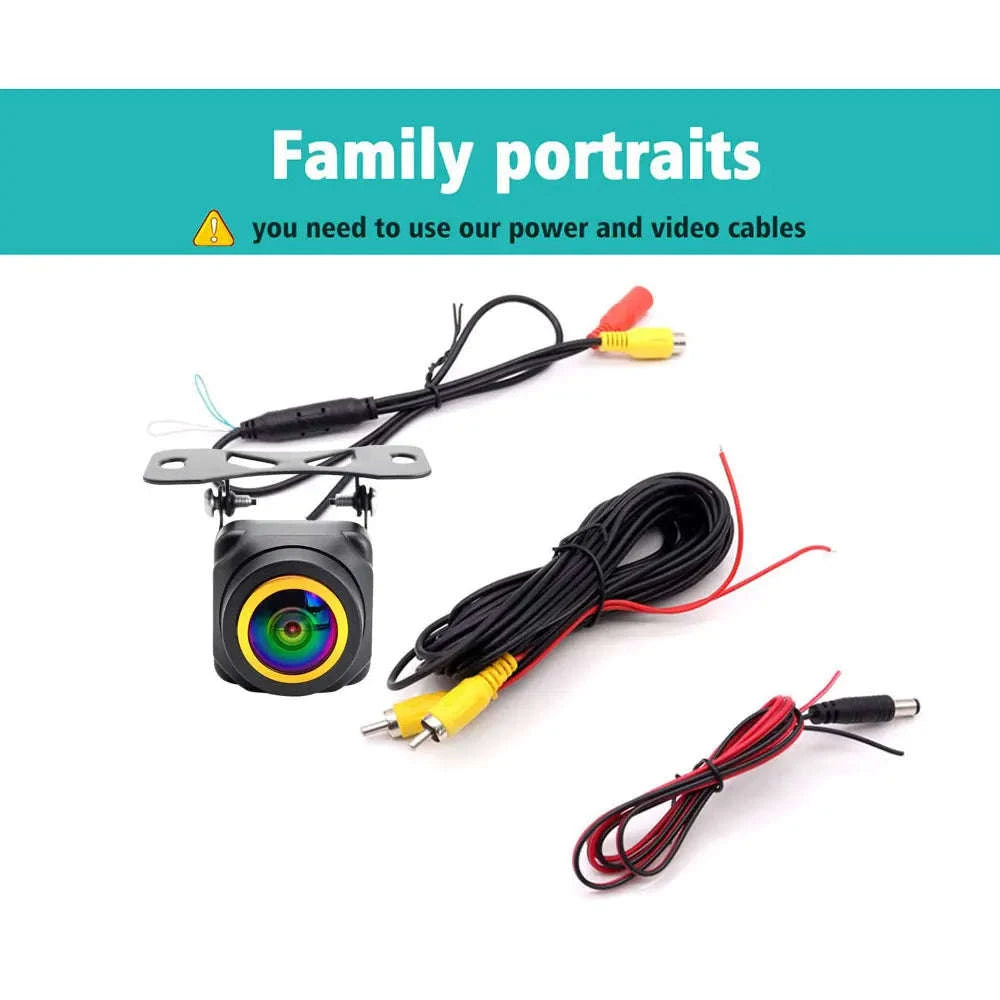 Universal 4K AHD 1080P Car Rear View Camera with Parking Track Line-Orange / 12 V