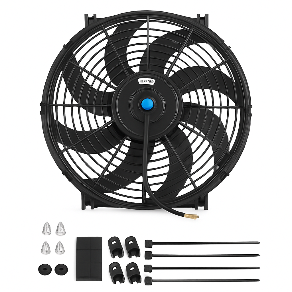 Kit Elétrico de Ventoinha de Arrefecimento para Radiador de Ar Condicionado Automóvel Universal 7/9/10/12/14/16 Polegadas 12V 80W 2100RPM