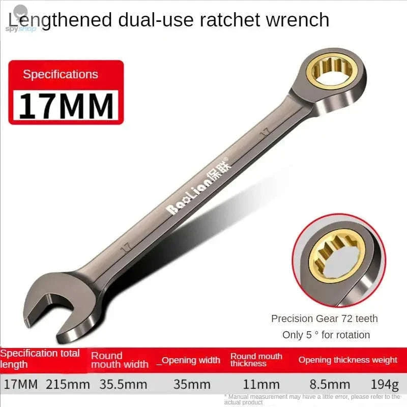 Universal Adjustable Torque Wrench for Precise Repair Work-17mm