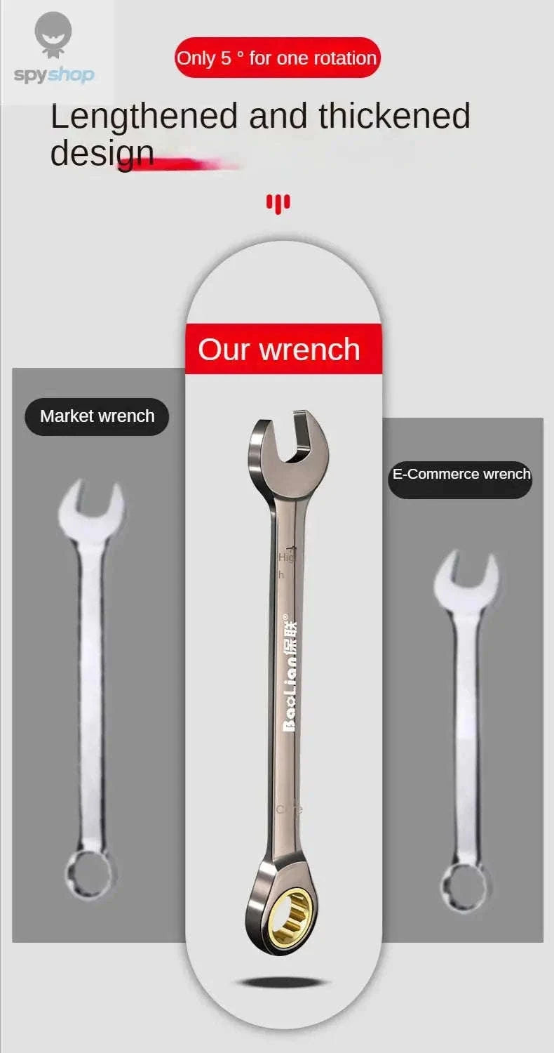 Universal Adjustable Torque Wrench for Precise Repair Work-17mm