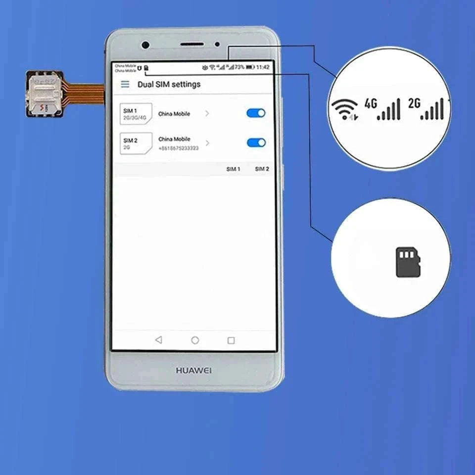 Universal Android Phone TF & Dual SIM Card Adapter-ONE NANO