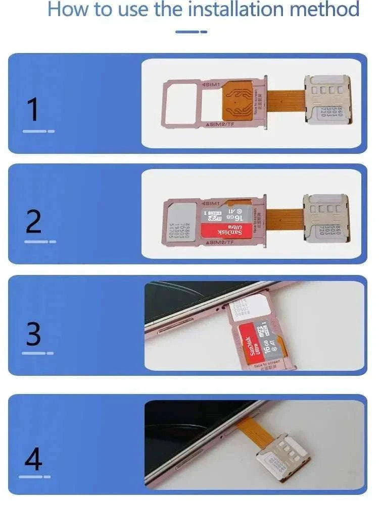 Universal Android Phone TF & Dual SIM Card Adapter-ONE NANO