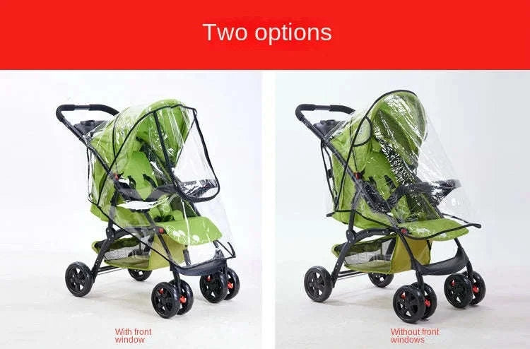 Universal Baby Stroller Rain Cover-PEVA side net
