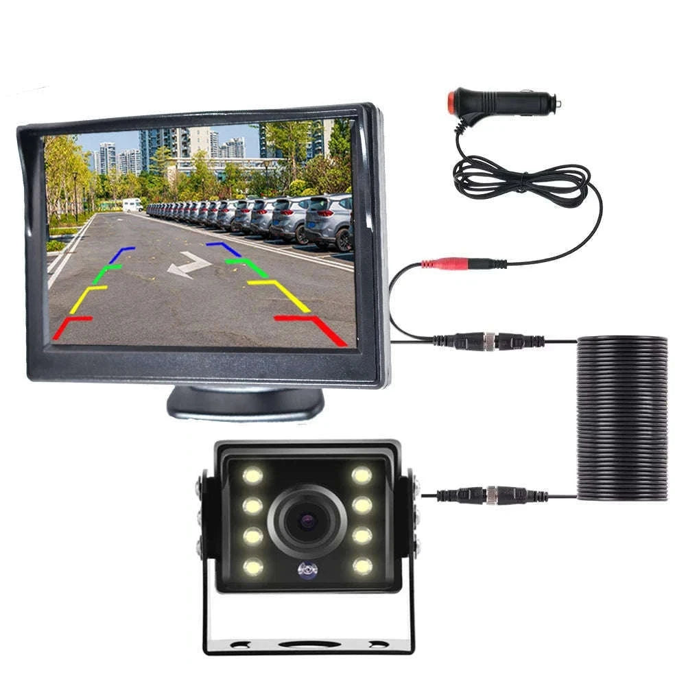 Universal Backup Car Rear View Camera with 5 Inch Monitor-4.3inch 6M