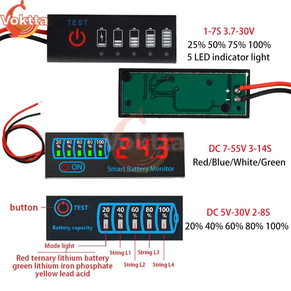 Universal Battery Level Indicator-4S