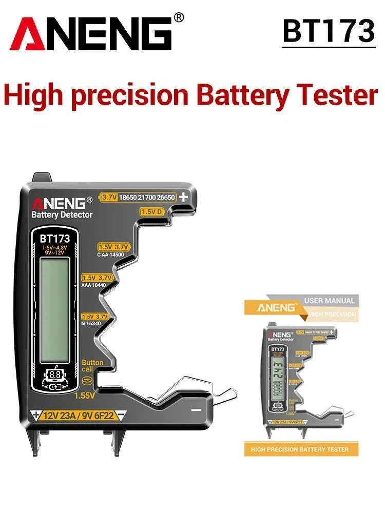 Universal Battery Tester for AA AAA C D 9V Button Cell and Lithium-