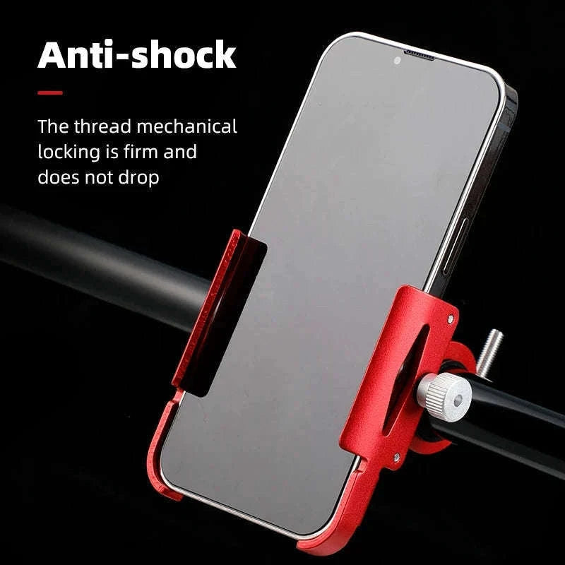 Universal Bike Phone Holder for Secure, Hands-Free Navigation-Red-360
