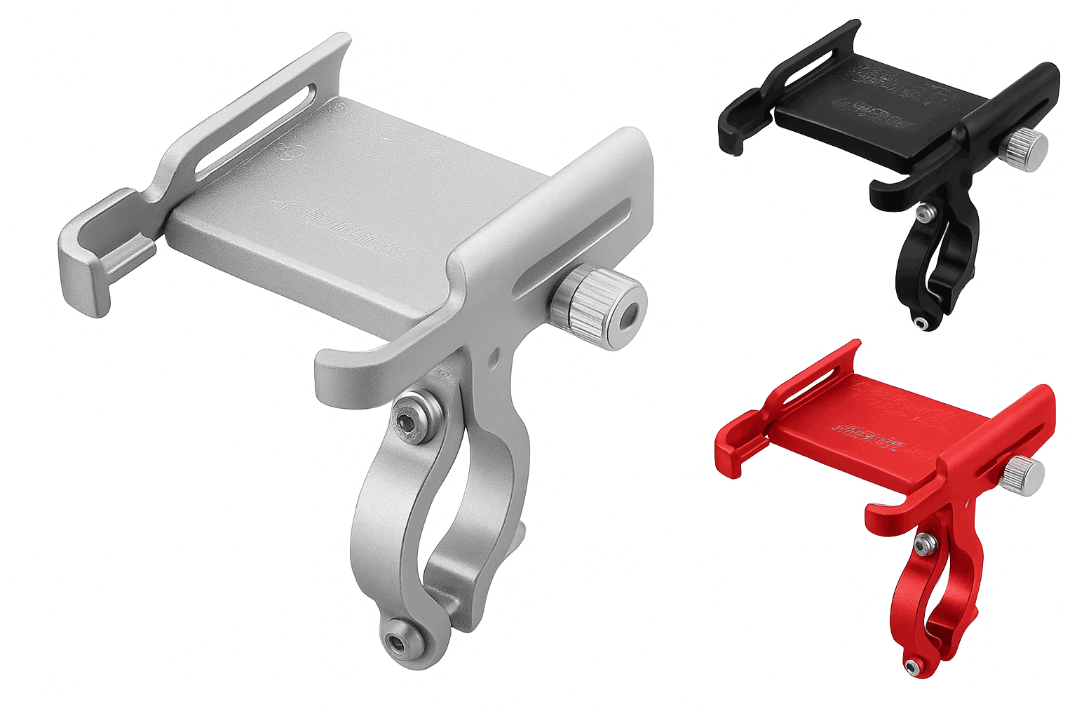 Universal Bike Phone Holder for Secure, Hands-Free Navigation-Red-360
