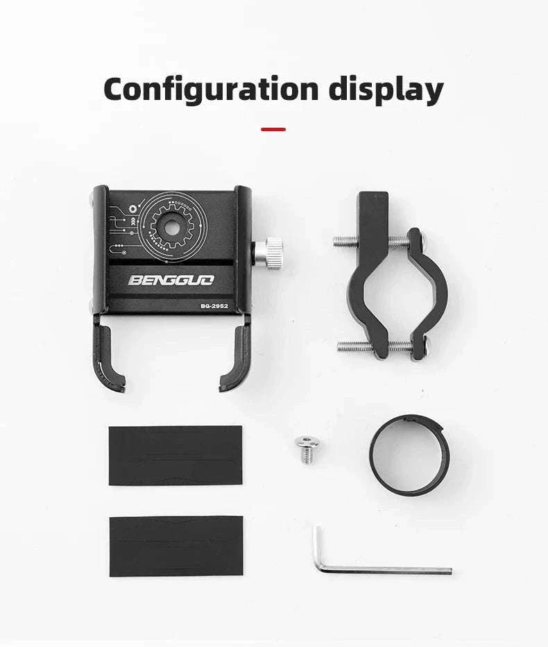 Universal Bike Phone Holder for Secure, Hands-Free Navigation-Red-360