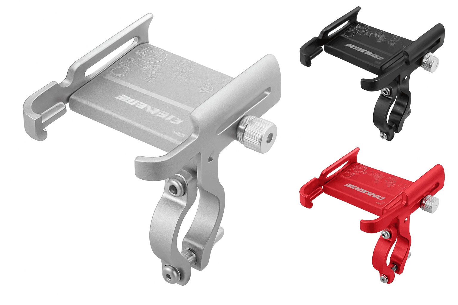Universal Bike Phone Holder for Secure, Hands-Free Navigation-Red-360