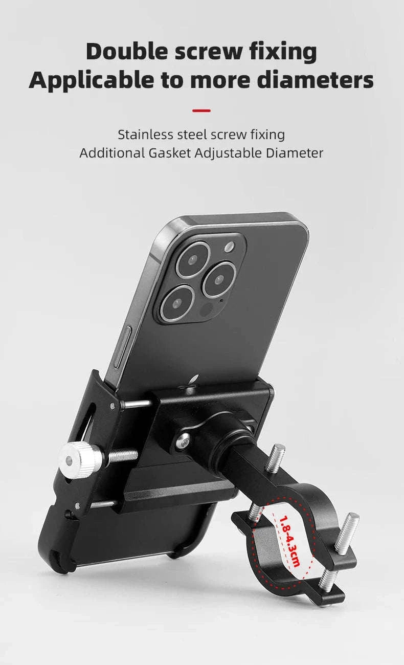 Universal Bike Phone Holder for Secure, Hands-Free Navigation-Red-360