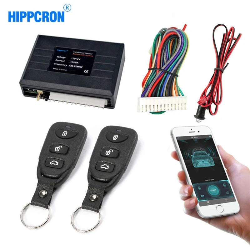 Universal Car Alarm System with Keyless Entry and Remote Control-Default Title