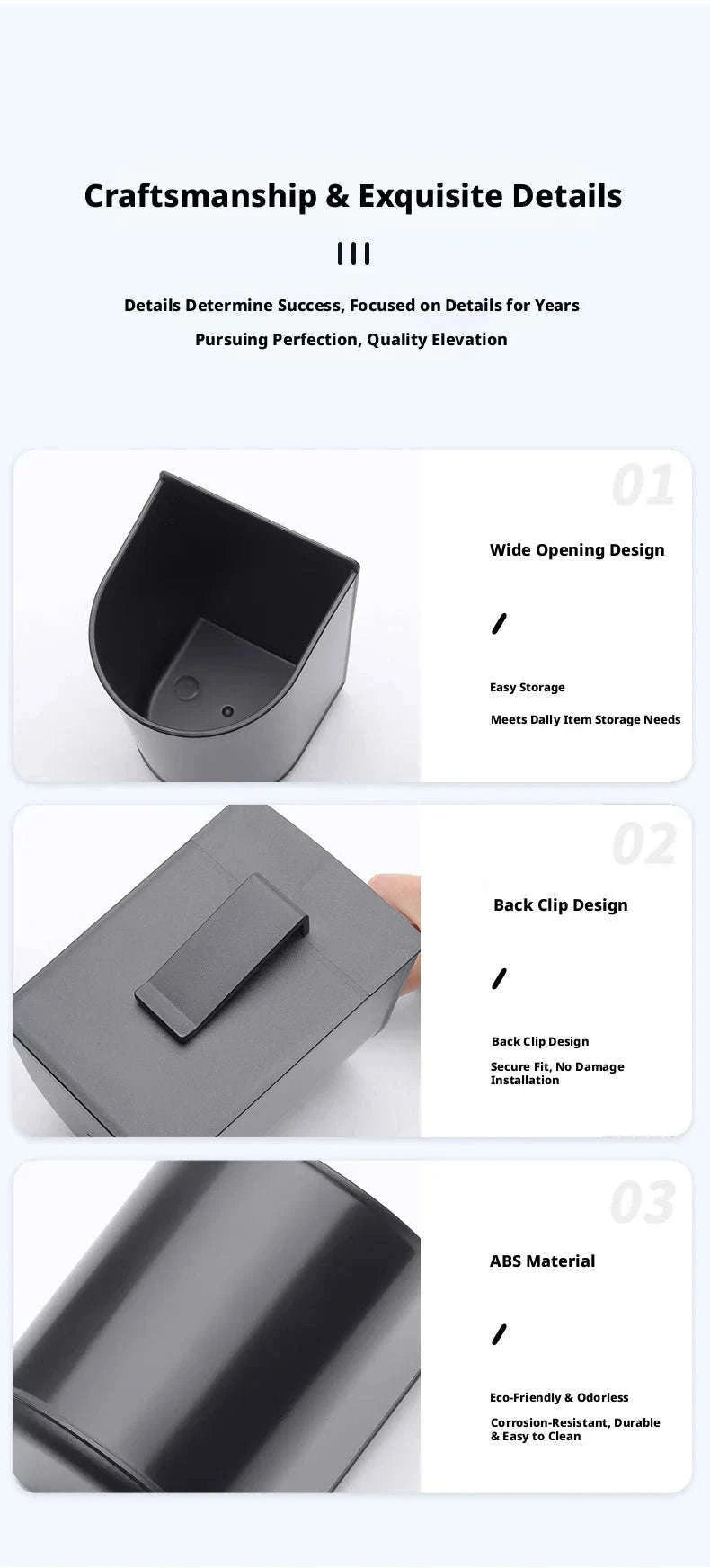 Universal Car Door Cup Holder Storage Bucket-Black