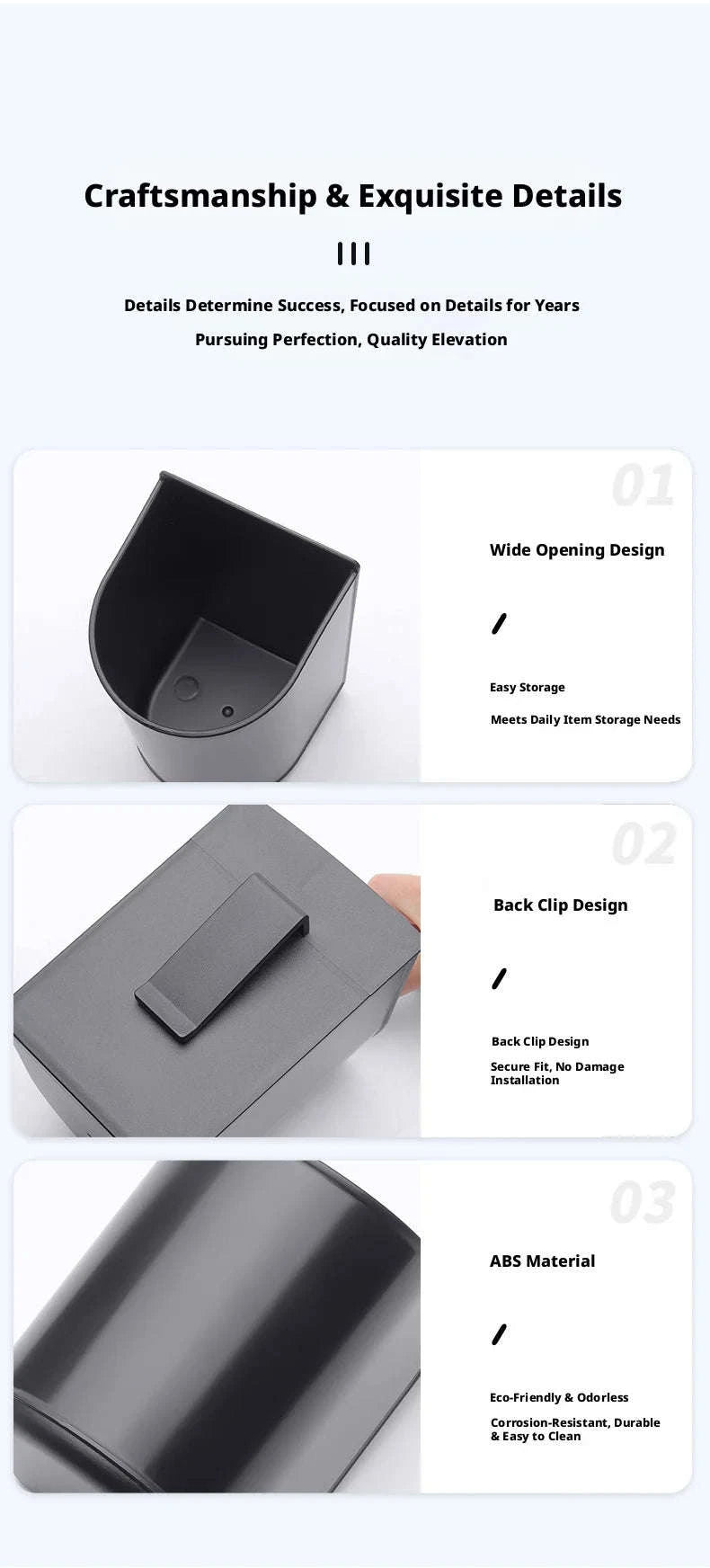 Universal Car Door Cup Holder Storage Bucket-Black