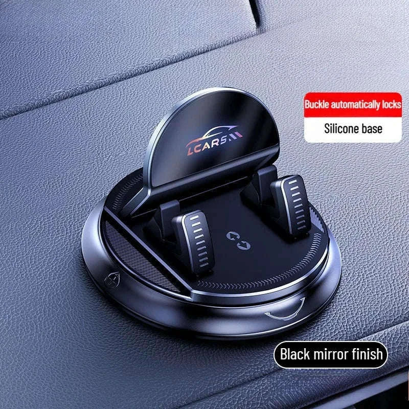 Universal Car Phone Mount Rotatable Dashboard Suction Cup Stand-black