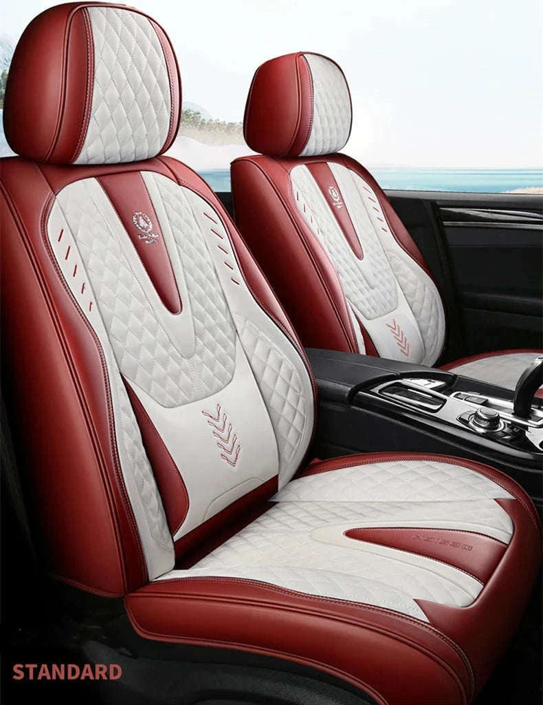 Universal Car Seat Covers Full-Cover Nappa Leather Set-Color 6