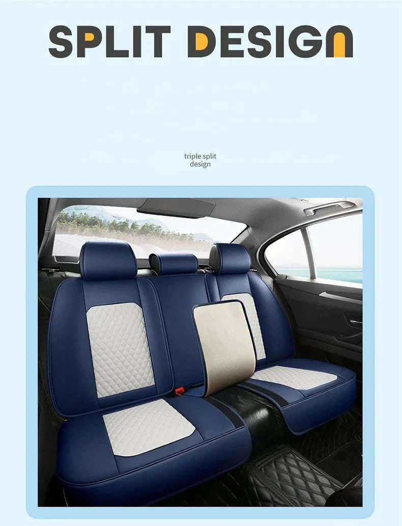 Universal Car Seat Covers Full-Cover Nappa Leather Set-Color 6