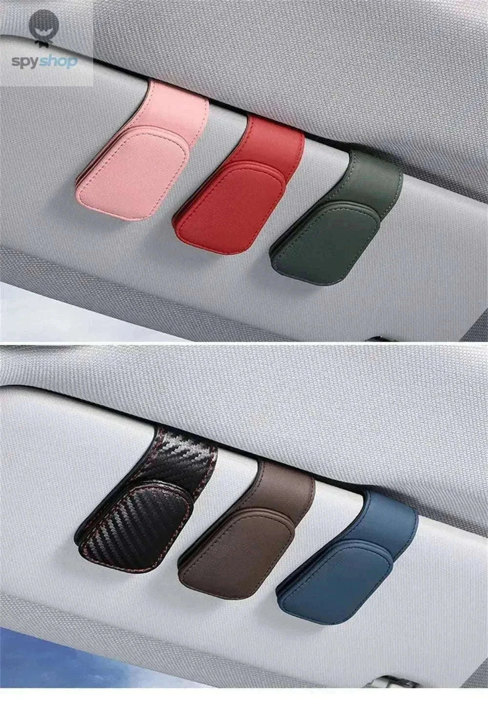 Universal Car Sun Visor Glasses Holder for Easy Access-Carbon black B