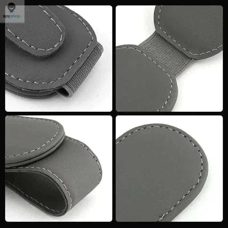 Universal Car Sun Visor Glasses Holder for Easy Access-Carbon black B