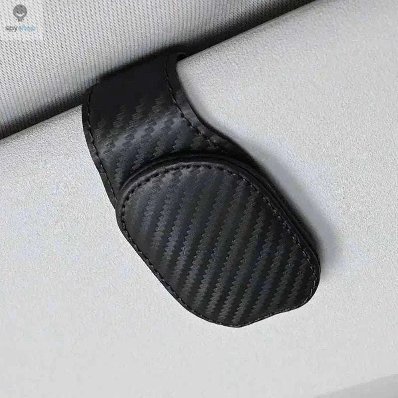 Universal Car Sun Visor Glasses Holder for Easy Access-Carbon black B