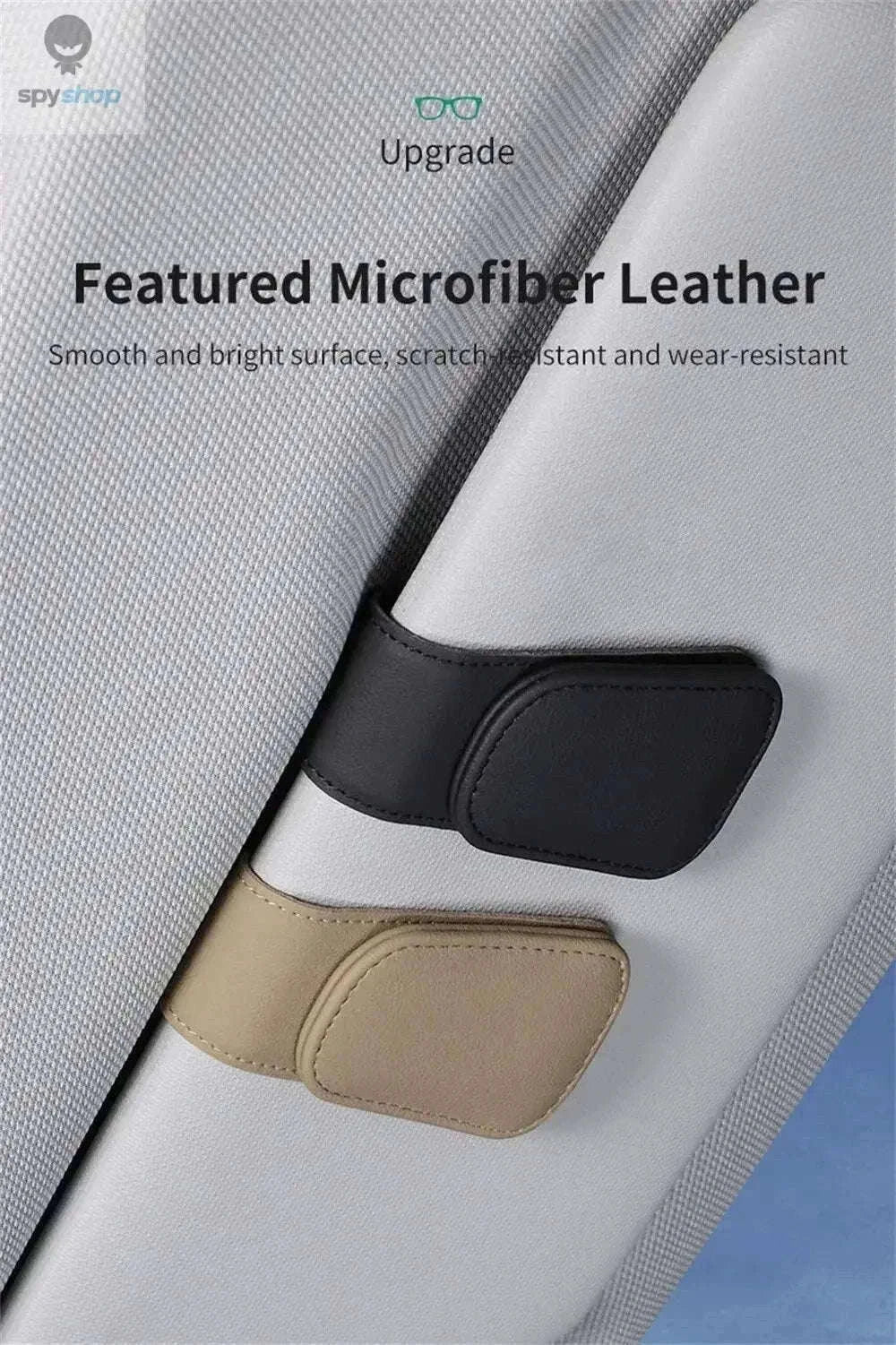 Universal Car Sun Visor Glasses Holder for Easy Access-Carbon black B