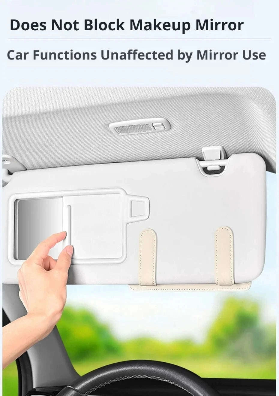 Universal Car Sun Visor Organizer Clip-Beige