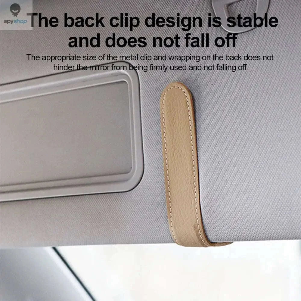 Universal Car Sunglasses Clip & Organizer – Slim Visor Storage for Glasses, Cards and Pens-Beige