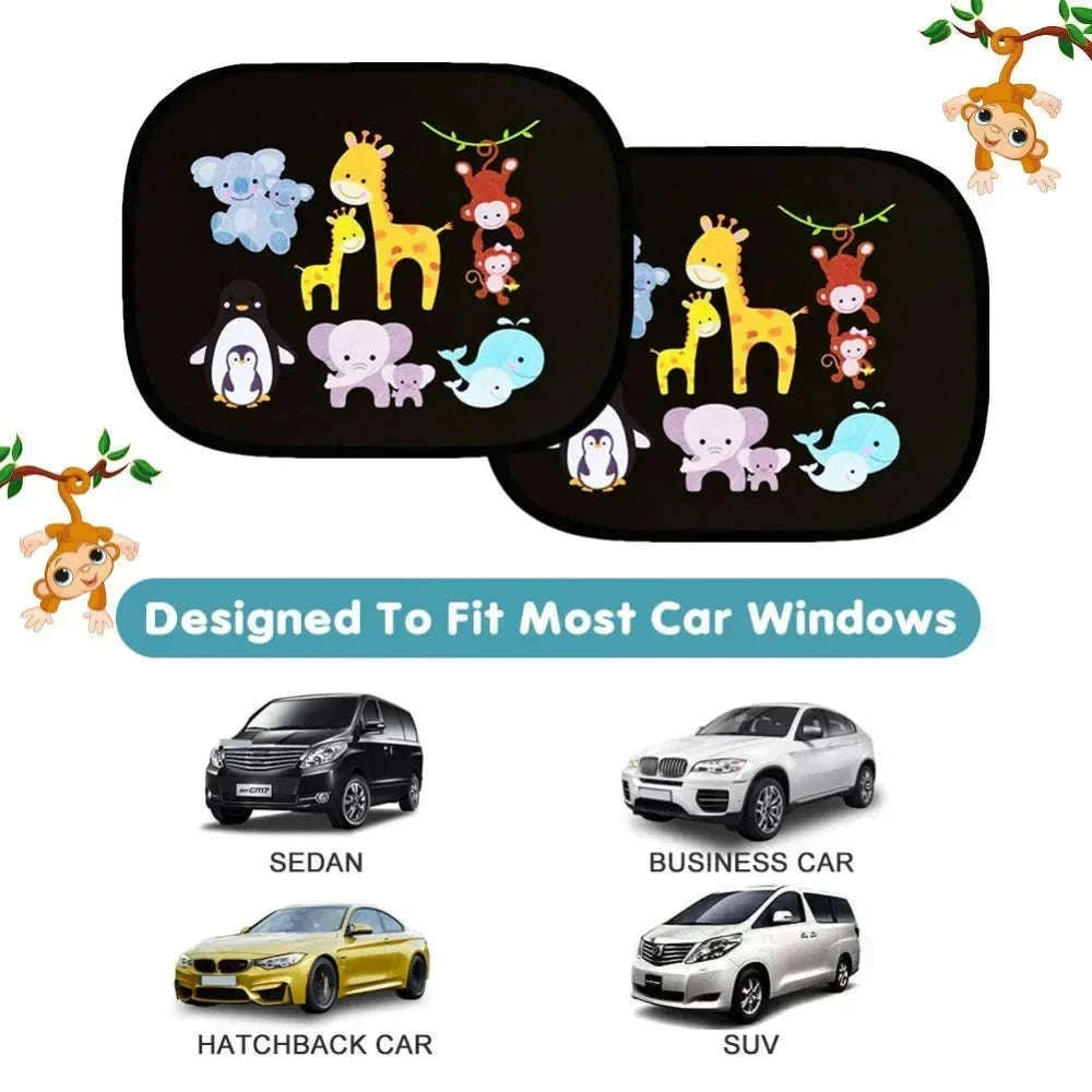Universal Car Window Shade for Cooler, Calmer Family Rides-2 pieces