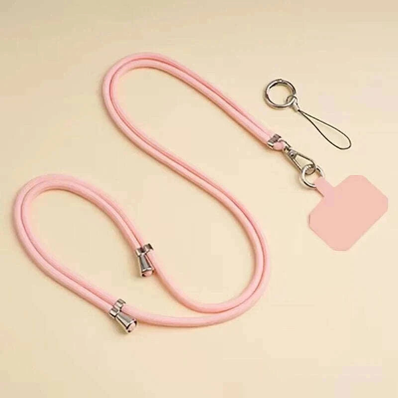 Universal Crossbody Phone Lanyard for Hands-Free Carry-Pink / Other