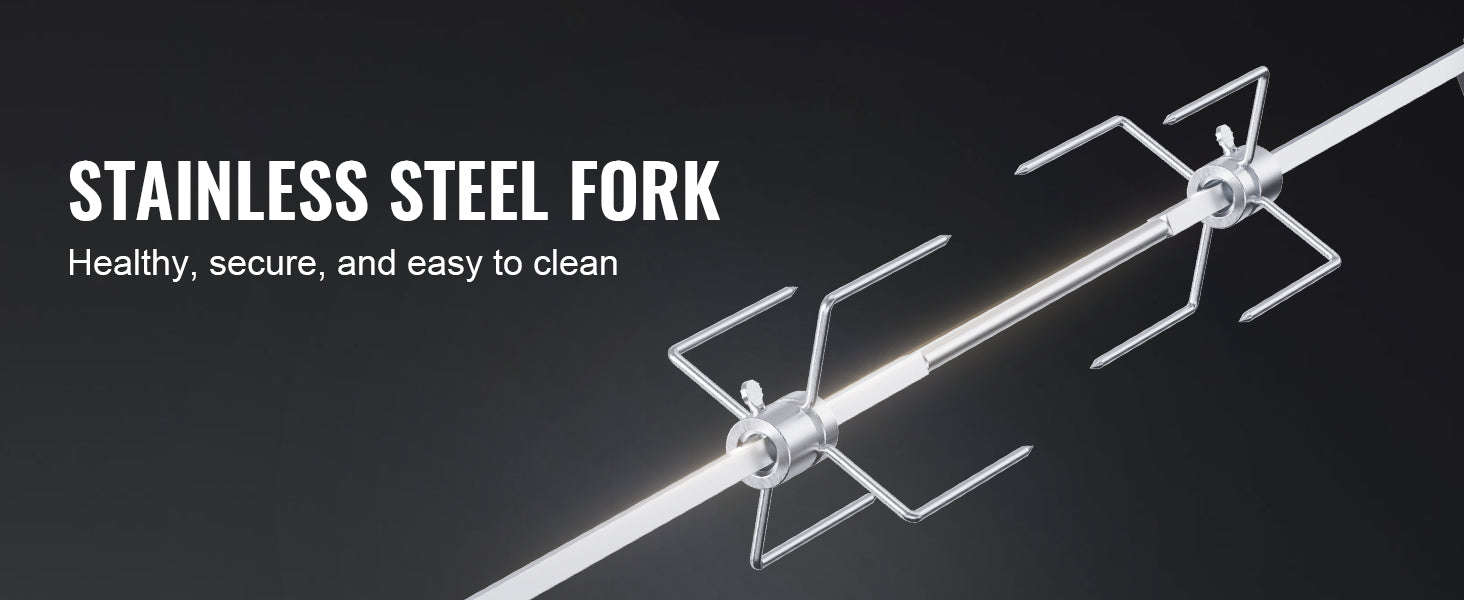 Universal Grill Rotisserie Kit 39-56 Inch Stainless Steel BBQ Kit-22 in / Poland