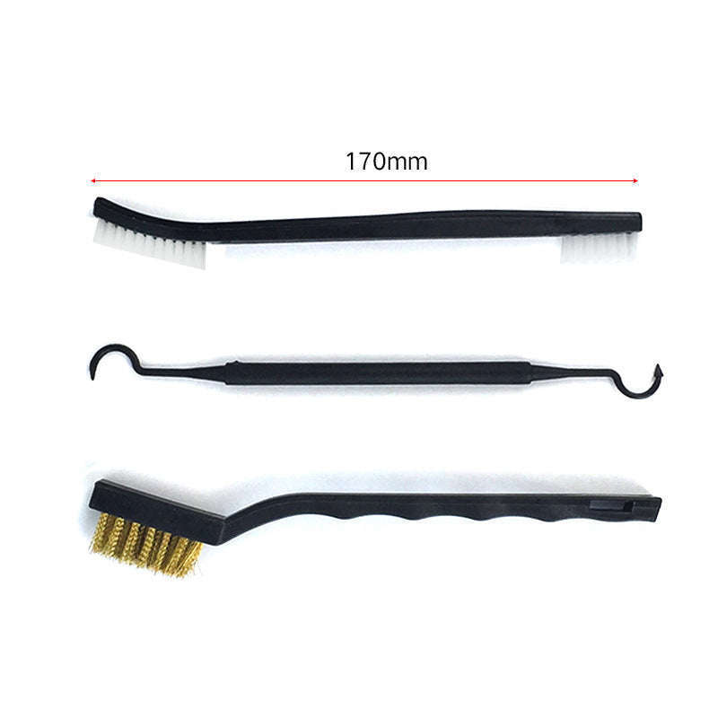 Universal Gun Cleaning Kit with Steel Wire Brushes and Picks-E
