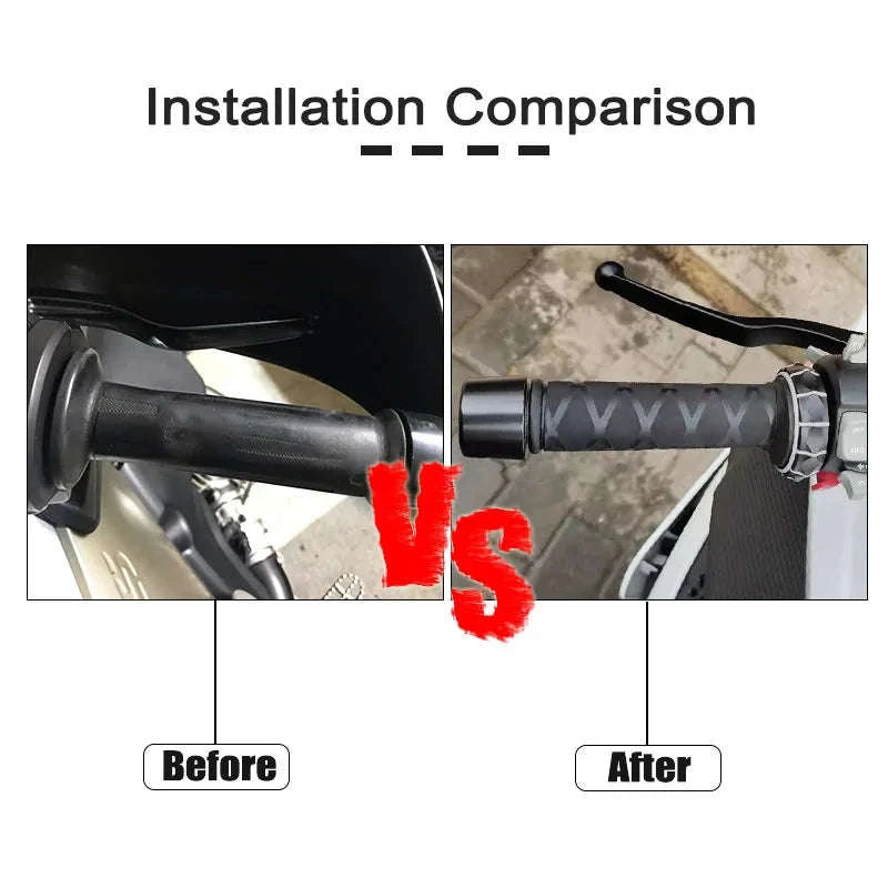 Universal Heat Shrinkable Motorcycle Grip Covers-Brake-Black