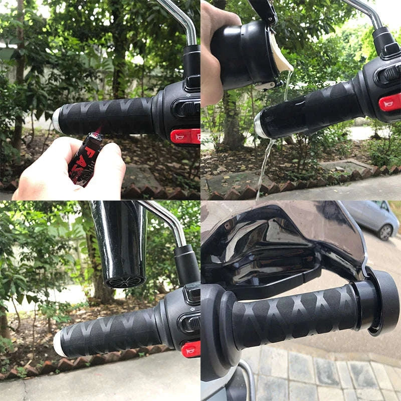 Universal Heat Shrinkable Motorcycle Grip Covers-Brake-Black