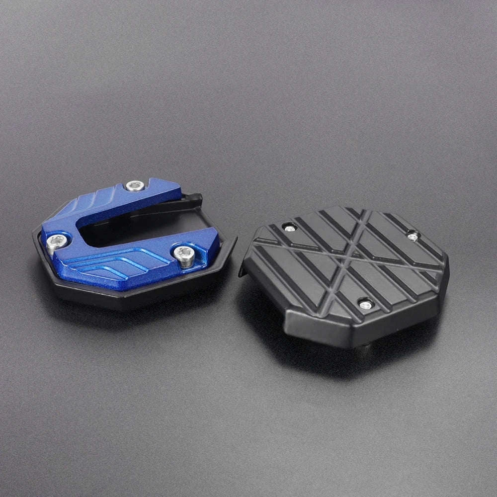Universal Kickstand Extension Pad for Motorcycles & Scooters-blue