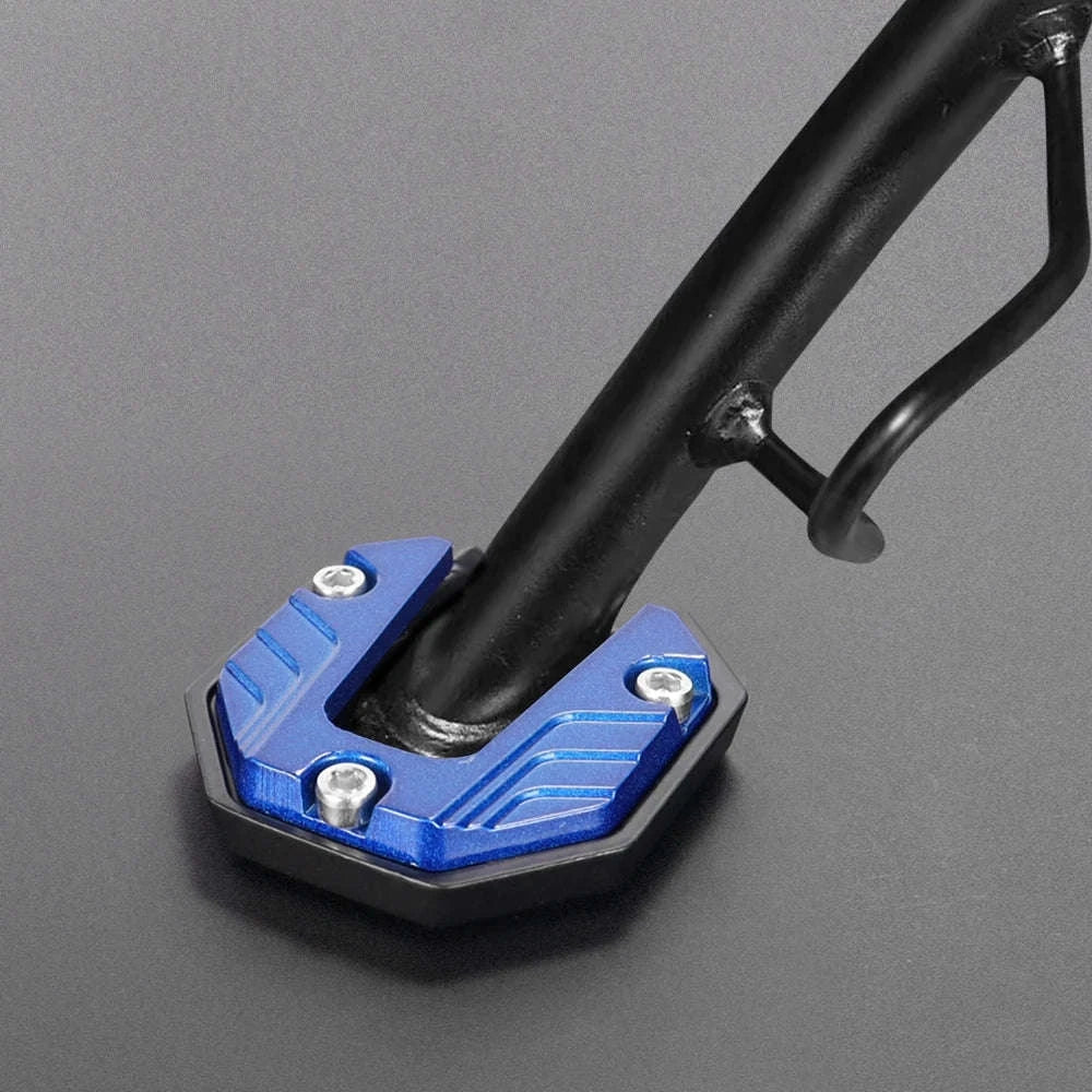 Universal Kickstand Extension Pad for Motorcycles & Scooters-blue