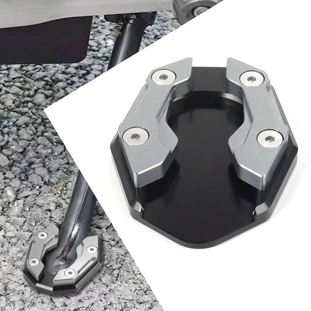 Universal Kickstand Extension Pad for Motorcycles & Scooters-blue