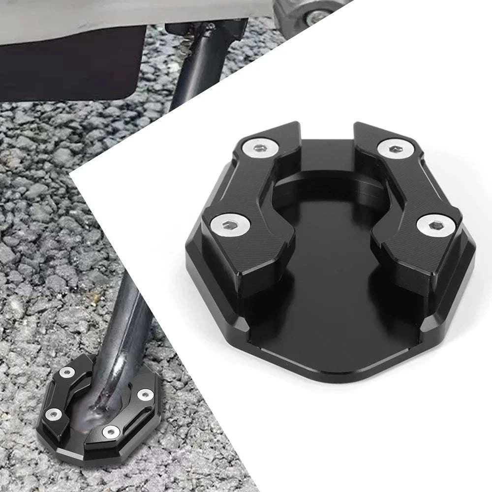 Universal Kickstand Extension Pad for Motorcycles & Scooters-blue