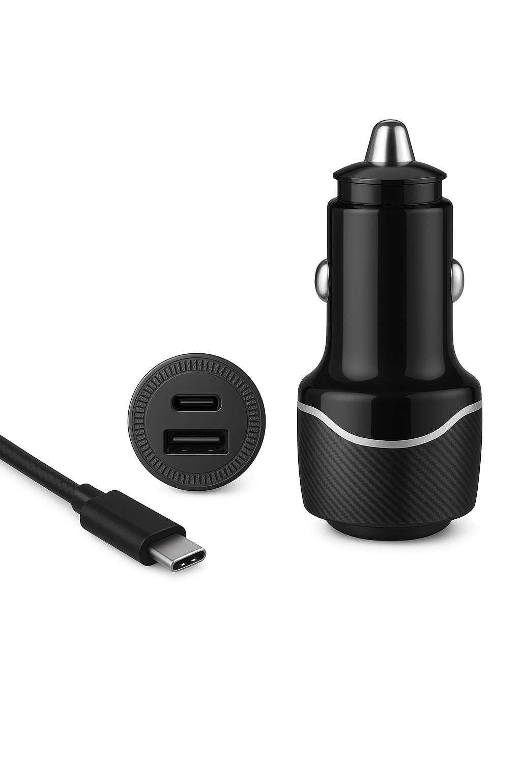 Uniwersalny mini lokalizator GPS, track car, ładowarka samochodowa, zapalniczka, adapter USB Type-C, użycie dla iPhone’a iOS, Apple Find My APP