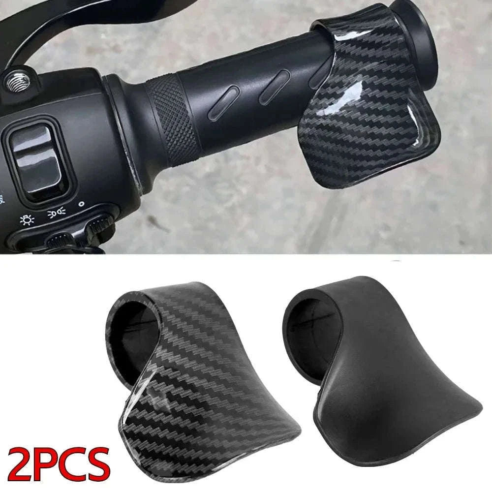Universal Motorcycle Accelerator Booster Non-Slip Assist Grip-2pcs carbon fibre