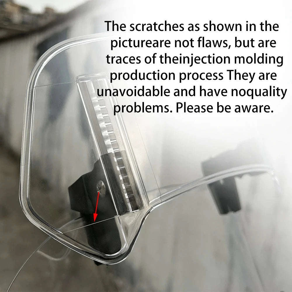 Universal Motorcycle Windshield Extension Adjustable Deflector-V2 Medium Clear