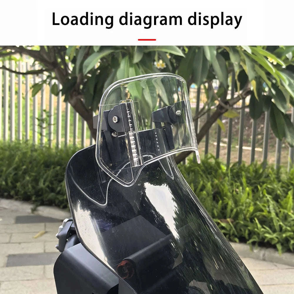 Universal Motorcycle Windshield Extension Adjustable Deflector-V2 Medium Clear
